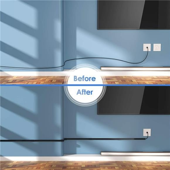 125" Cable Raceway Kit - 8X L15.7in W0.59in H0.4in, Small-Black - Picture 6 of 6